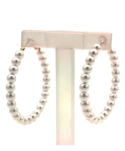 Pearl Hoop Earrings EH300010 GOLD